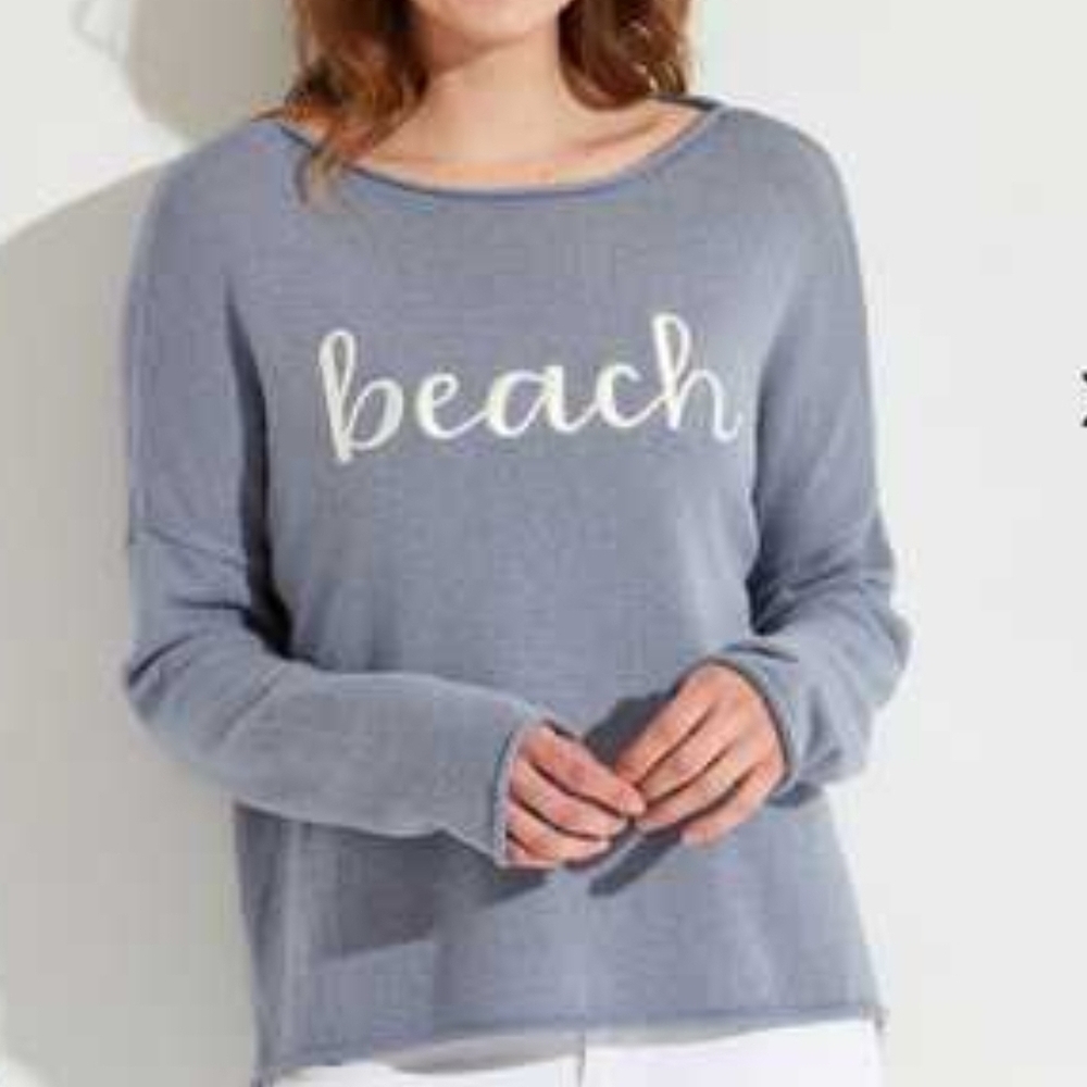 Mia & Tess Cozy Blue Sweater Size M